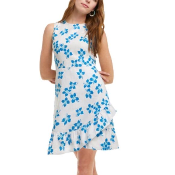 Draper James Blue Orchid Faux Wrap Dress Size 0 - Picture 1 of 4